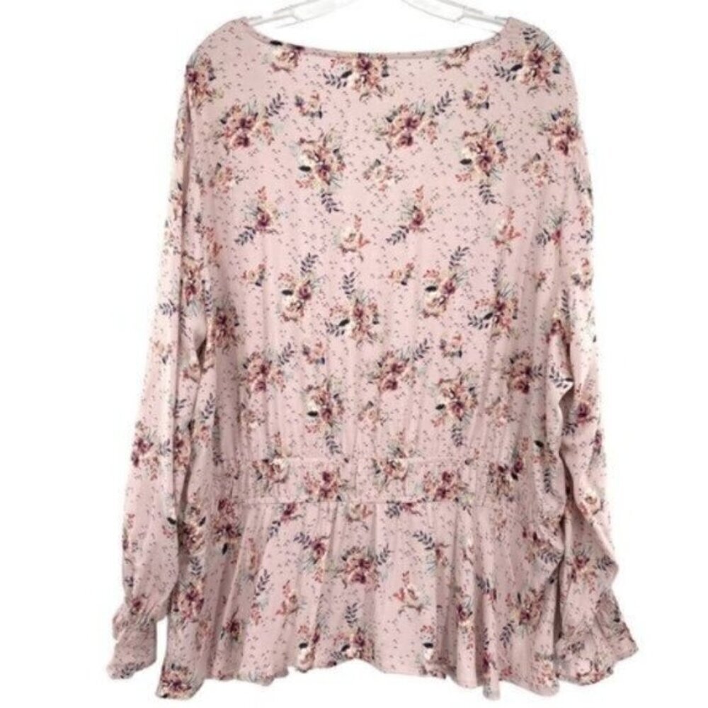Maurices Plus Size Floral Boho Peasant Top - Picture 9 of 12